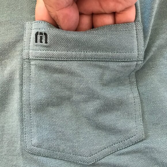 Travis Mathew Performance Polo Shirt Men XXL Green Pocket Short Sleeve Golf - Picture 11 of 11